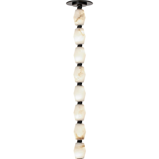 Collier Alabaster 24 Pendant in Bronze with Alabaster Glass
