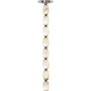 Collier Alabaster 24 Pendant in Polished Nickel with Alabaster Glass