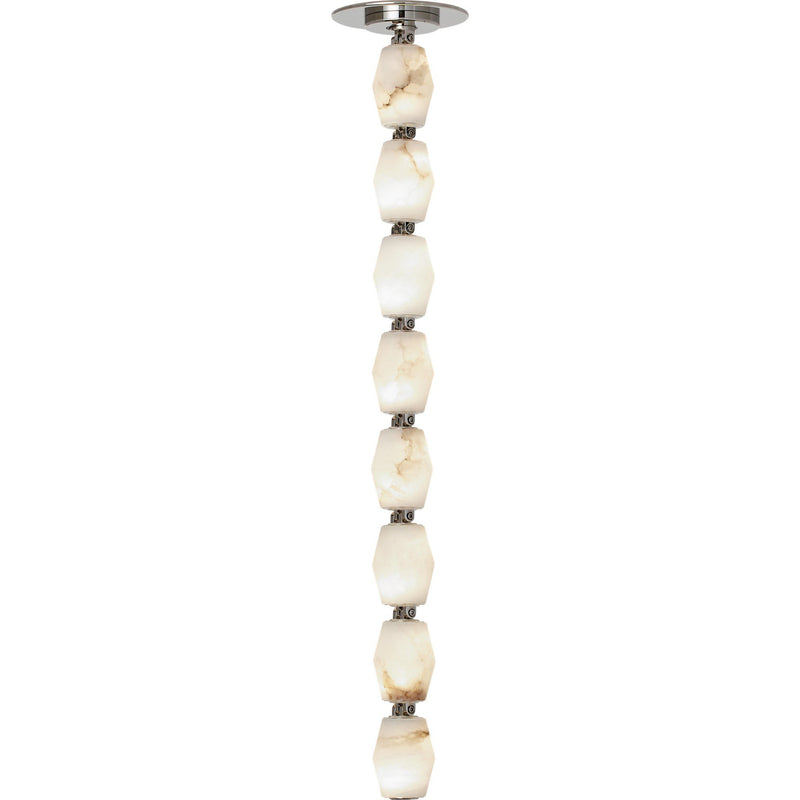 Collier Alabaster 24 Pendant in Polished Nickel with Alabaster Glass