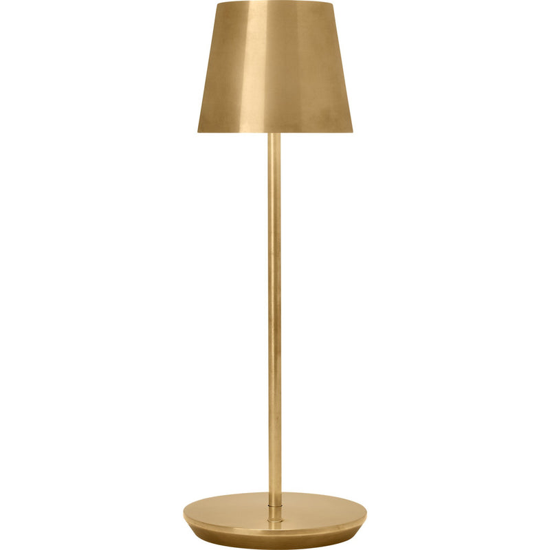 Nevis Accent Rechargeable Table Lamp in Natural Brass