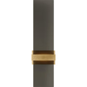 Flyta Medium Wall Sconce in Transparent Smoke Natural Brass
