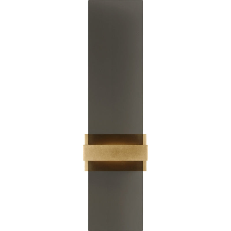 Flyta Medium Wall Sconce in Transparent Smoke Natural Brass