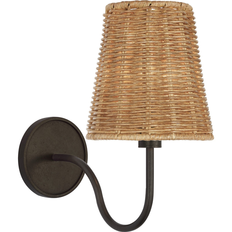 Lyndsie Small Cordless Wall Sconce in Aged Iron