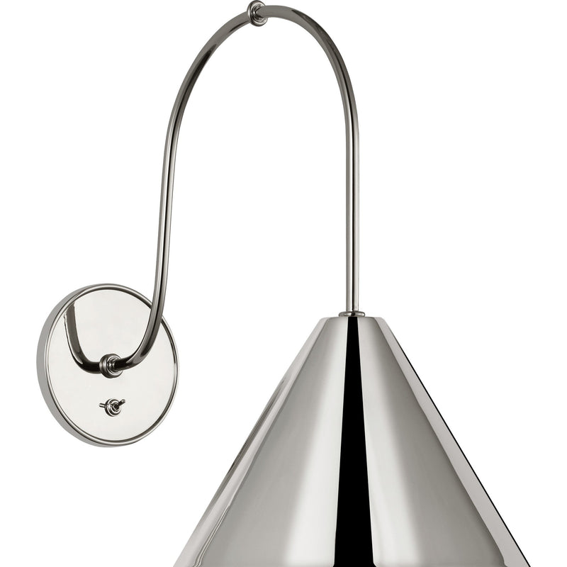 Malia 14" Arched Wall Sconce in Polished Nickel