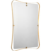 Barnes 27" Backlit Lighted Mirror in Hand-Rubbed Antique Brass
