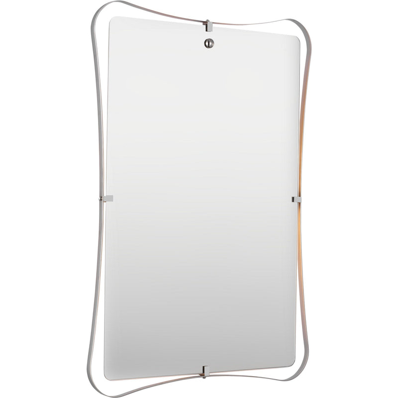 Barnes 27" Backlit Lighted Mirror in Polished Nickel