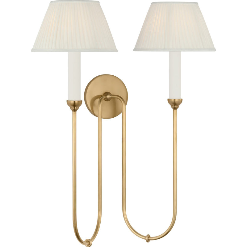 Ingela 24" Double 2-Light Wall Sconce in Hand-Rubbed Antique Brass