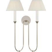 Ingela 24" Double 2-Light Wall Sconce in Polished Nickel