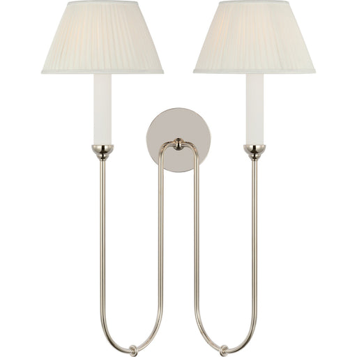 Ingela 24" Double 2-Light Wall Sconce in Polished Nickel
