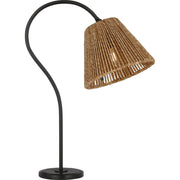 Dume 24" Arched Table Lamp in Aged Iron