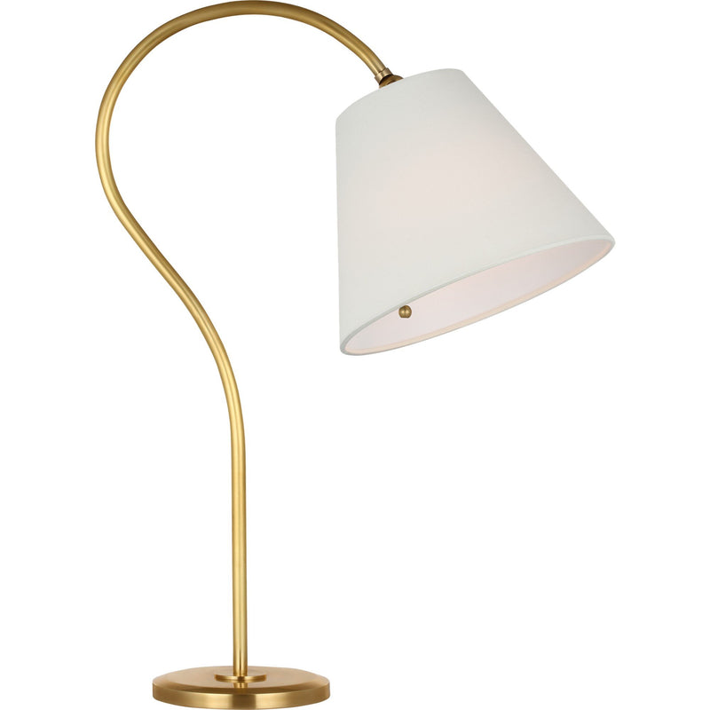 Dume 24" Arched Table Lamp in Hand-Rubbed Antique Brass