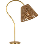 Dume 24" Arched Table Lamp in Hand-Rubbed Antique Brass