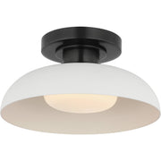 Cyrus 8" Flush Mount in Bronze and Matte White