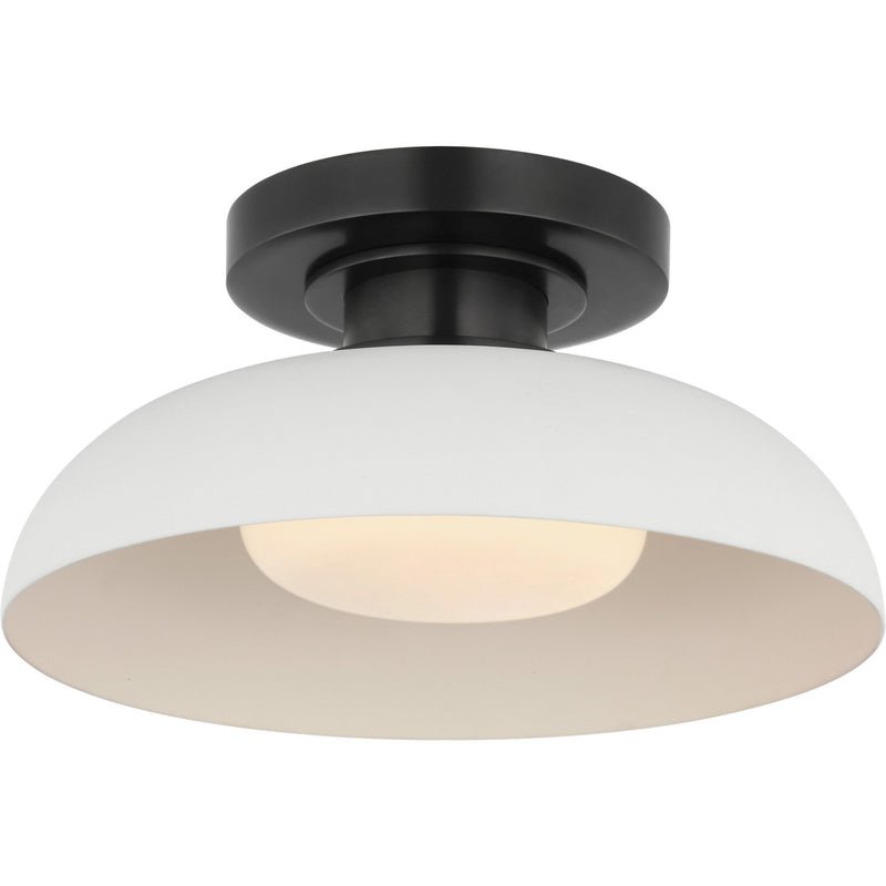 Cyrus 8" Flush Mount in Bronze and Matte White