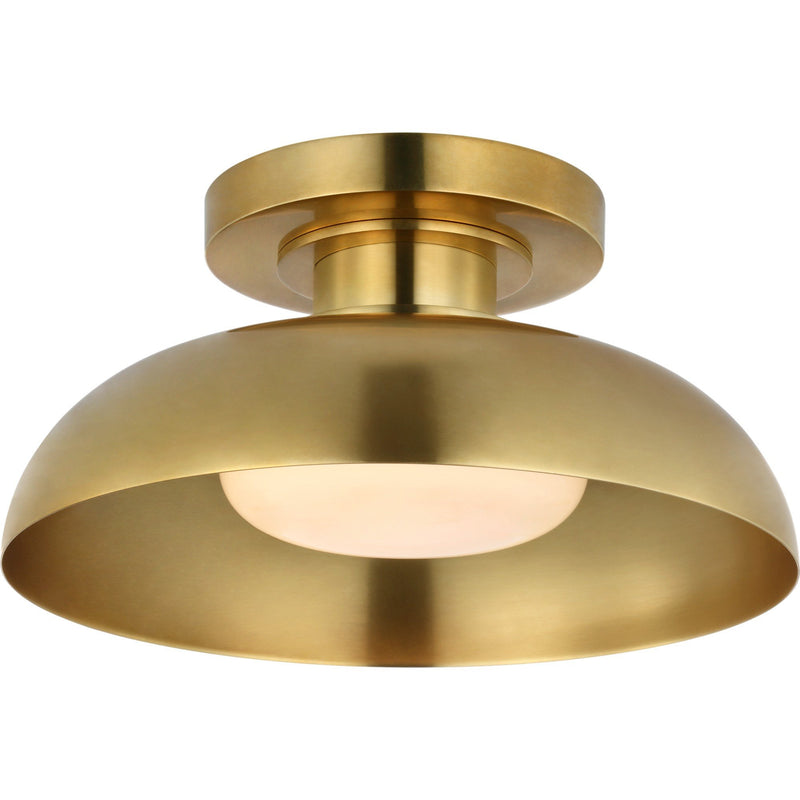 Cyrus 8" Flush Mount in Hand-Rubbed Antique Brass