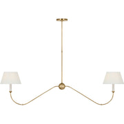 Ingela 65" Linear Chandelier in Hand-Rubbed Antique Brass
