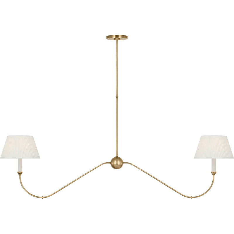 Ingela 65" Linear Chandelier in Hand-Rubbed Antique Brass