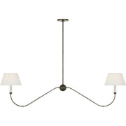 Ingela 65" Linear Chandelier in Modern Iron