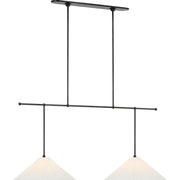 Soren 54" Extended Drop 2-Light Linear Pendant in Bronze