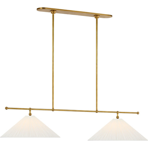 Soren 54" 2-Light Linear Pendant in Hand-Rubbed Antique Brass
