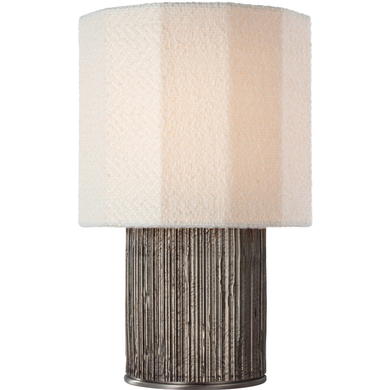 Fumar 18" Table Lamp with Boucle Shade in Ridged Graphite