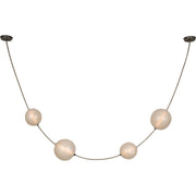 Dune Belted Pendant in Ash Suede and Mottled Pewter