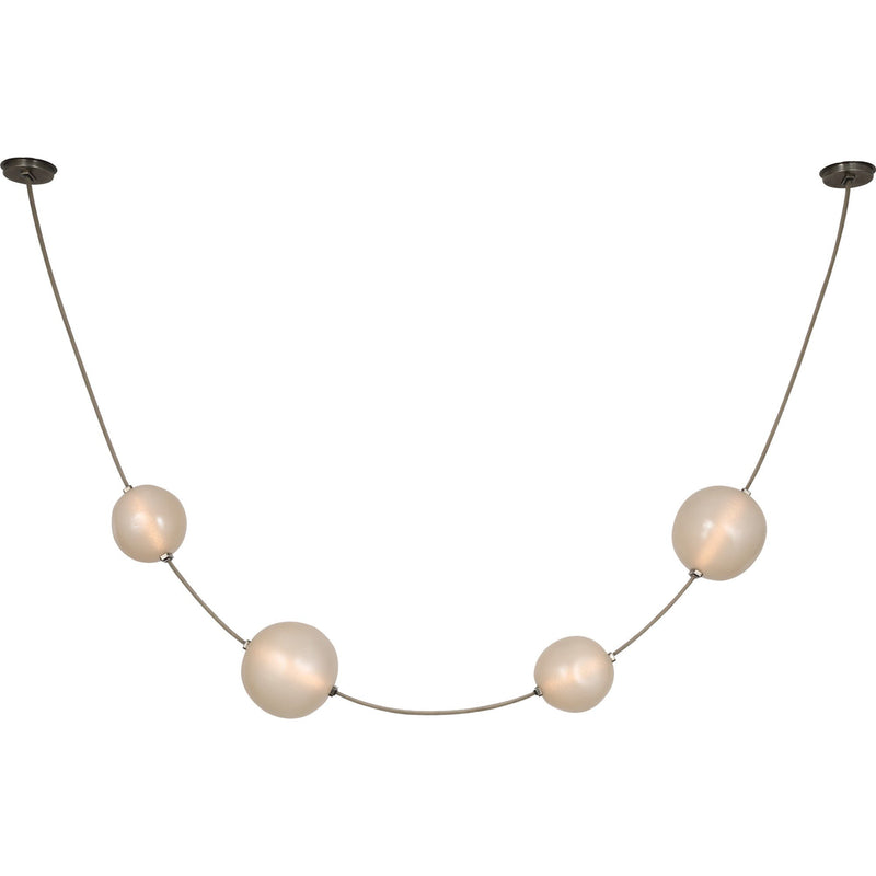 Dune Belted Pendant in Ash Suede and Mottled Pewter