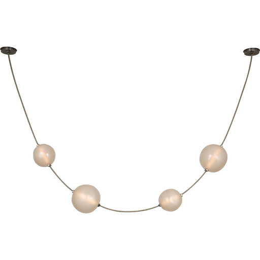 Dune Belted Pendant in Ash Suede and Mottled Pewter