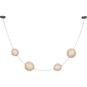 Dune Belted Pendant in Bone Suede and Mottled Pewter