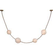Dune Belted Pendant in Russet Suede and Mottled Brass