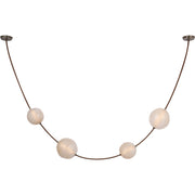 Dune Belted Pendant in Russet Suede and Mottled Pewter