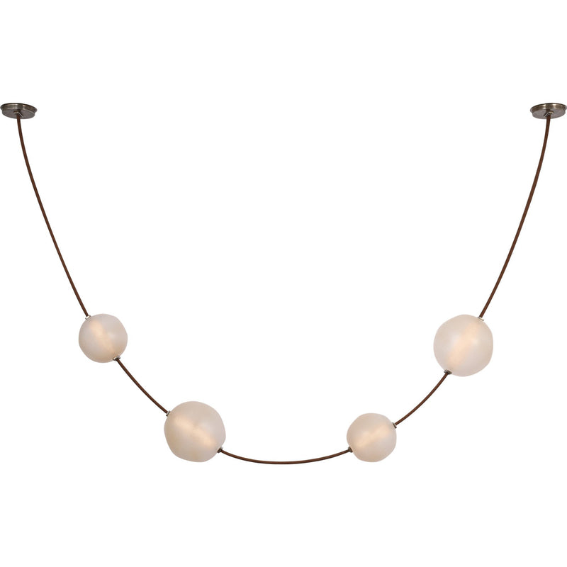 Dune Belted Pendant in Russet Suede and Mottled Pewter