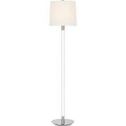 Riga 53" Cordless Floor Lamp in Crystal and Polished Nickel