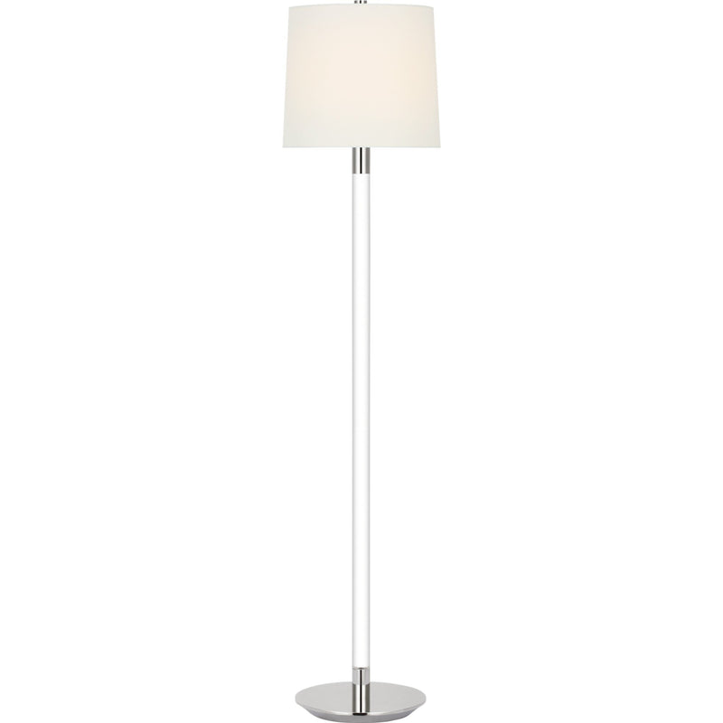Riga 53" Cordless Floor Lamp in Crystal and Polished Nickel