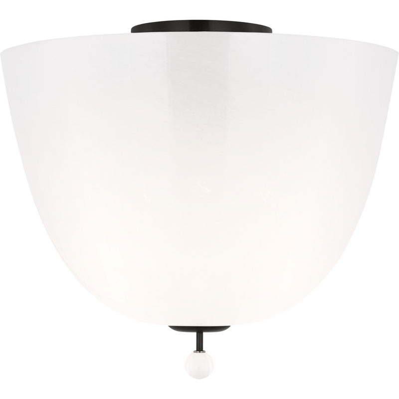 Brisa 14" 3-Light Semi-Flush Mount in Bronze
