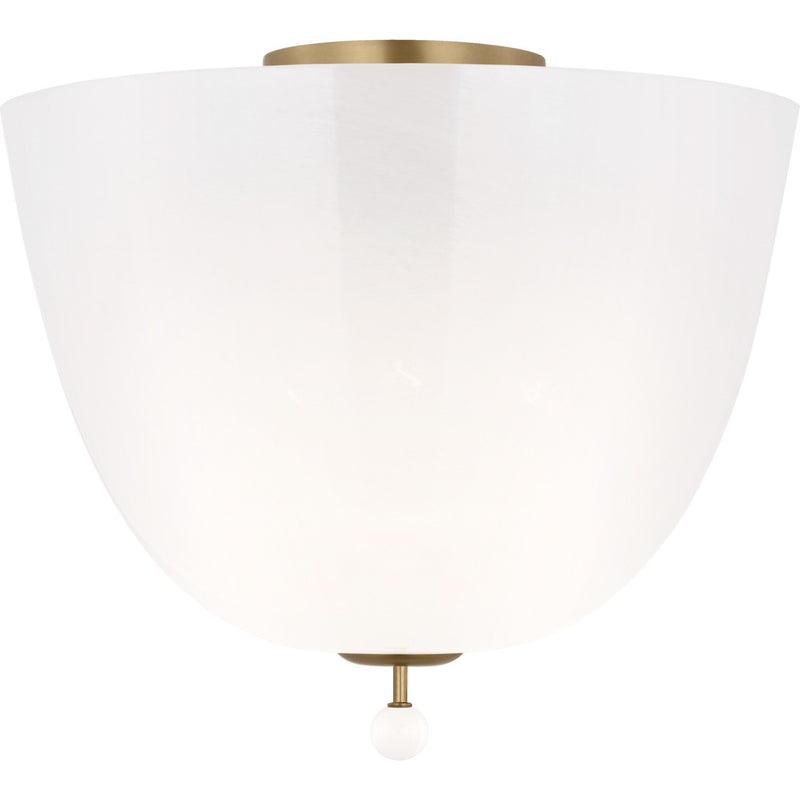 Brisa 14" 3-Light Semi-Flush Mount in Hand-Rubbed Antique Brass