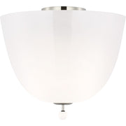 Brisa 14" 3-Light Semi-Flush Mount in Polished Nickel