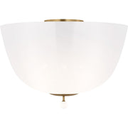 Brisa 16" 3-Light Semi-Flush Mount in Hand-Rubbed Antique Brass