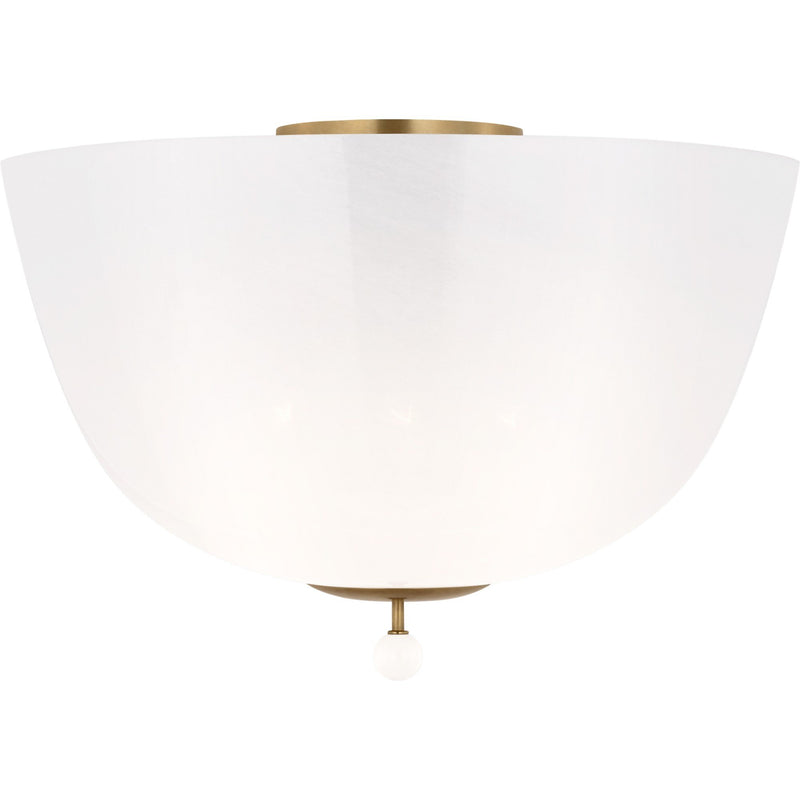 Brisa 16" 3-Light Semi-Flush Mount in Hand-Rubbed Antique Brass