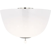 Brisa 16" 3-Light Semi-Flush Mount in Polished Nickel