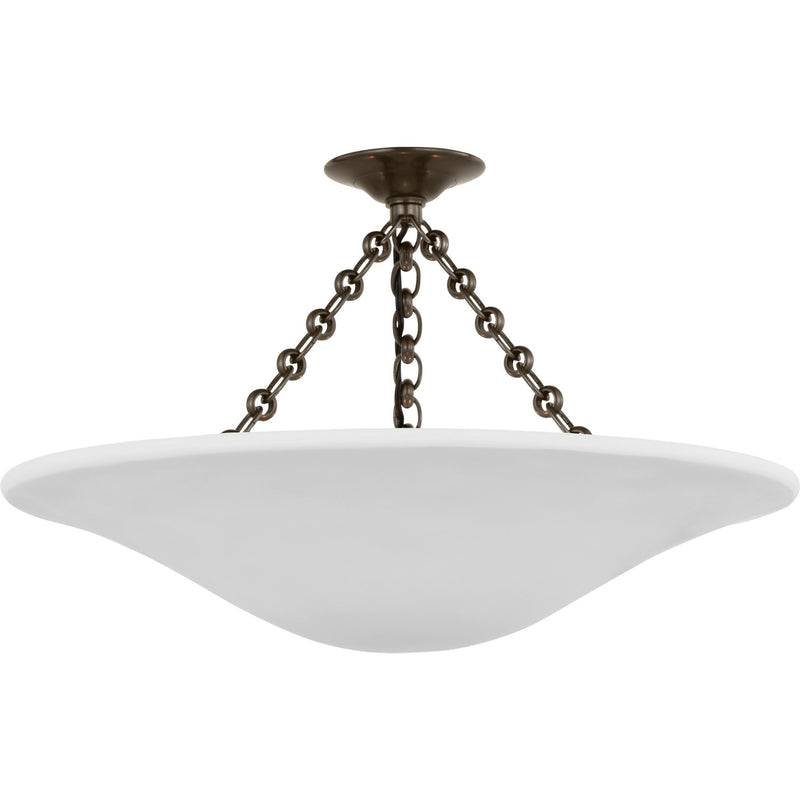Mollino 24" 3-Light Semi-Flush Mount in Bronze