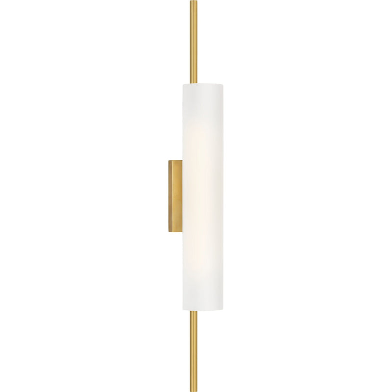 Windchime 25" Tubular Wall Sconce in Soft Brass