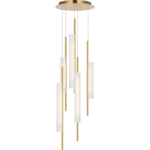Windchime 17" 5-Light Pendant in Soft Brass