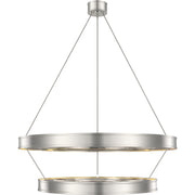 Connery 40" Two-Tier Ring Pendant in Polished Nickel