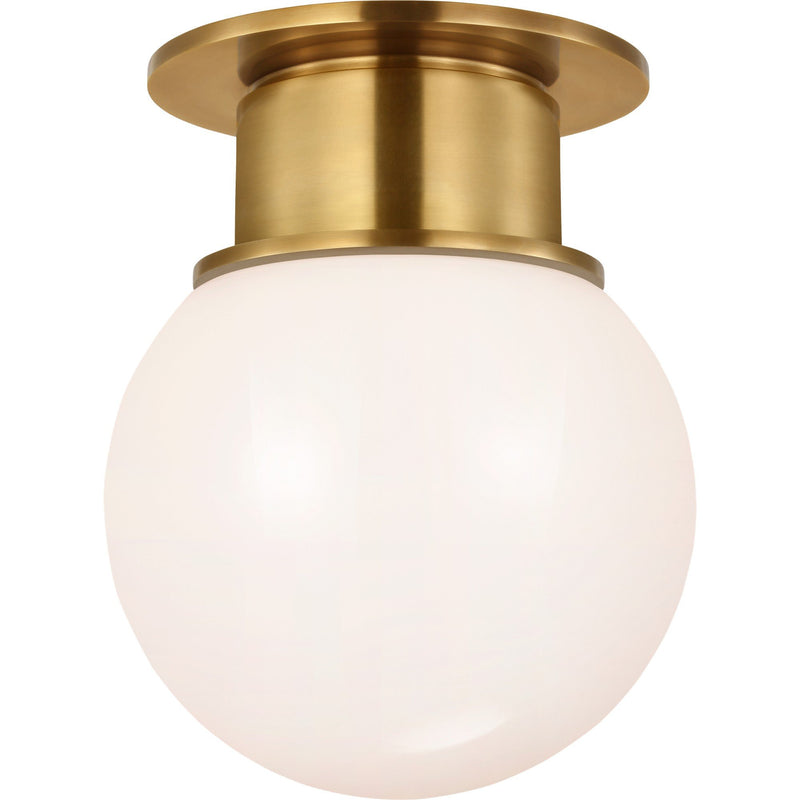 Callan 9" Globe Flush Mount in Antique-Burnished Brass