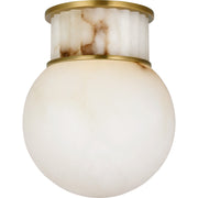Nolan 9" Globe Flush Mount in Alabaster