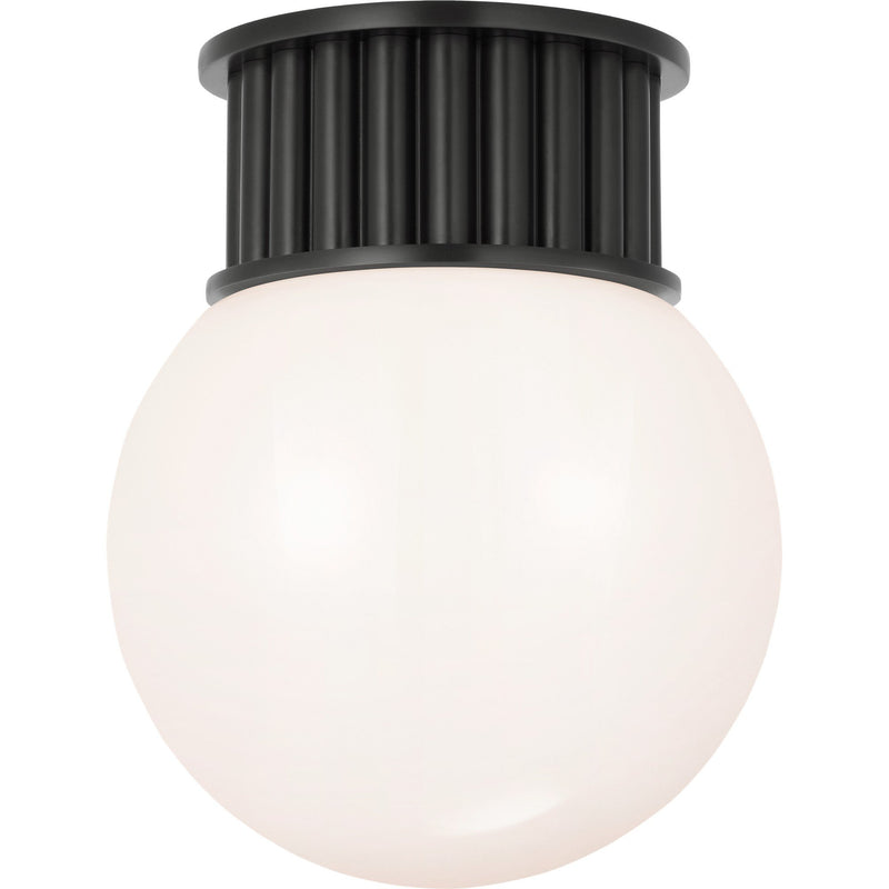 Nolan 9" Globe Flush Mount in Bronze