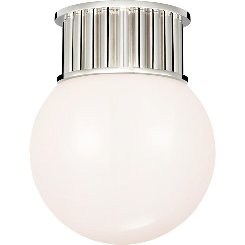 Nolan 9" Globe Flush Mount in Polished Nickel