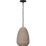 Kokomo 12" Wicker Pendant in Bronze