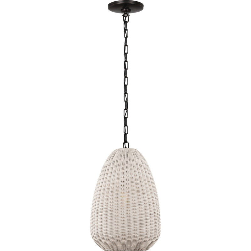 Kokomo 12" Wicker Pendant in Bronze